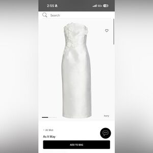 Serafina midi dress as it may white Saks Fifth Avenue NWT